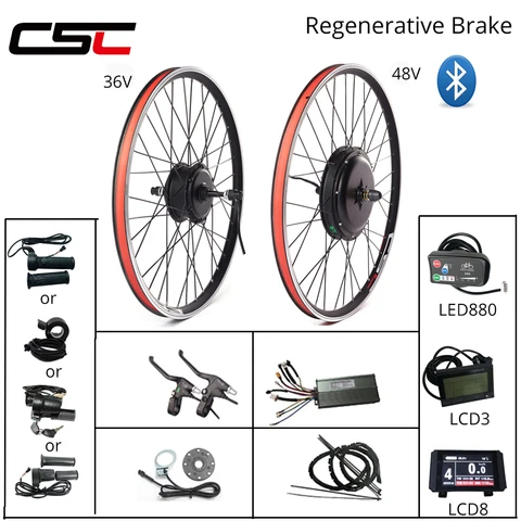 KitdeConversioneBIKE20-29pouces700CKitdeConversiondevéloélectrique48V1000W1500W36V250W500Wrouedemoteurdemoyeuarrièreavant