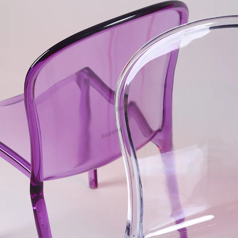 Nordic Dining Chairs for Kitchen Transparent Chair Backrest