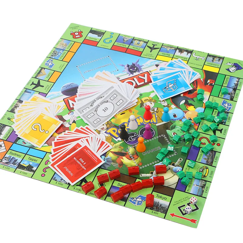 

PokÃ©mon English Board Game Playing Board Game Family Party Birthday PokÃ©mon Pikachu Anime Board Game Toys Kids christmas Gifts