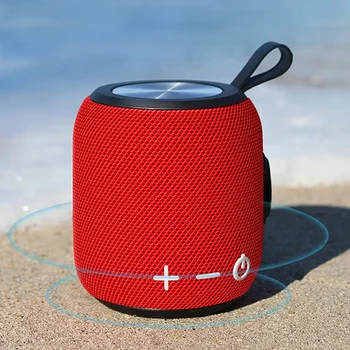 

Portable Bluetooth 5.0 Speaker Good Bass, IPX6 Waterproof, Wireless Stereo Pairing, Voice Assistant, Built-In Microphone, for Ou