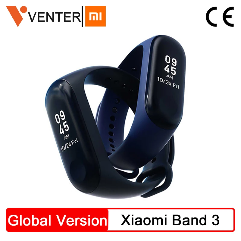 Глобальная версия Xiaomi MiBand 3 Mi band Bluetooth фитнес-трекер OLED экран водонепроницаемый