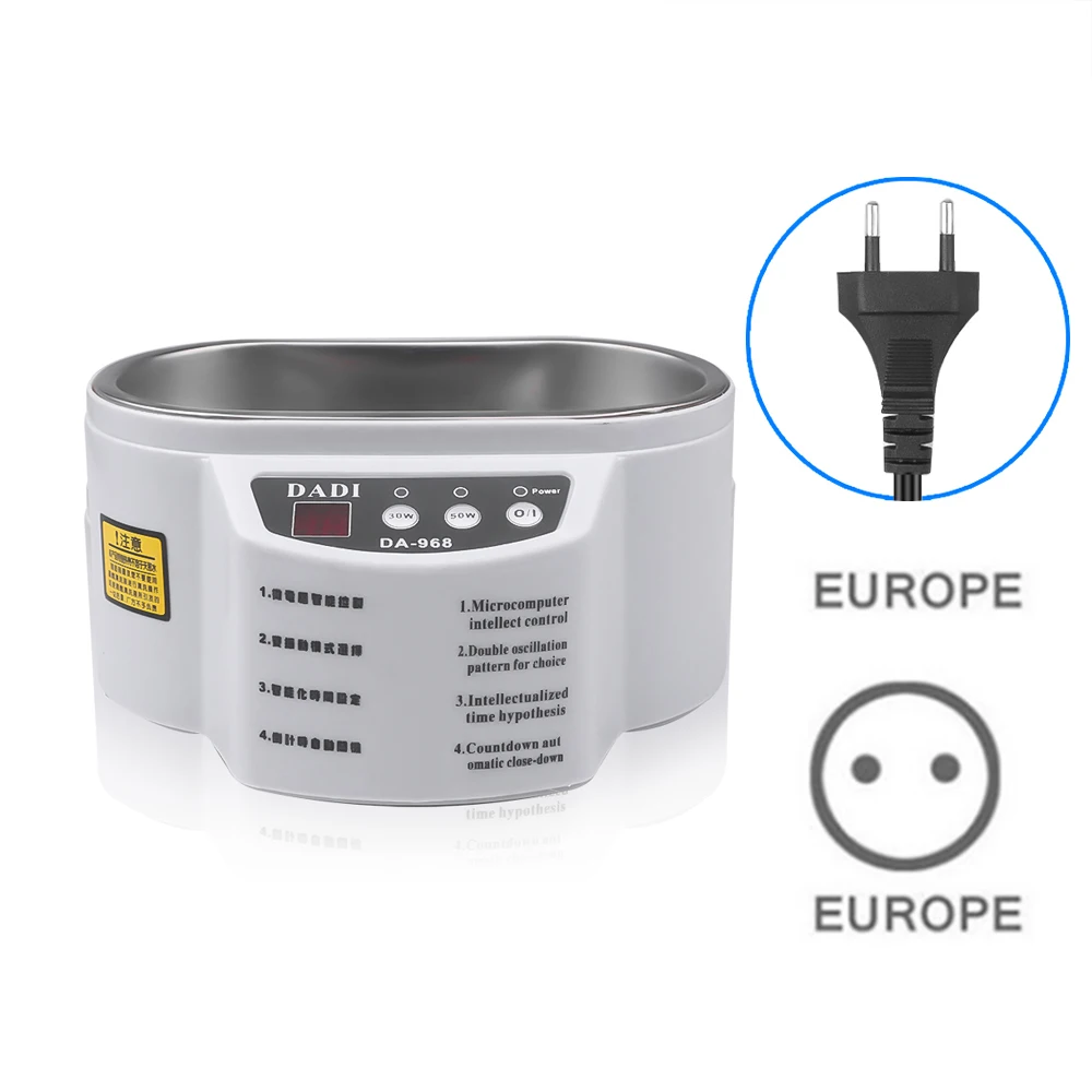 EU Plug With Box Мини Ультра Соник Очиститель высокого качества ювелирных очков печатная плата Чистящая машина интеллектуальное управление звуковой очиститель Прямая поставка - Цвет: EU Plug With Box