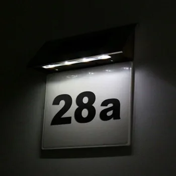 

LED Light Sign Solar Powered House&Hotel Door Address Plaque Number Digits Plate