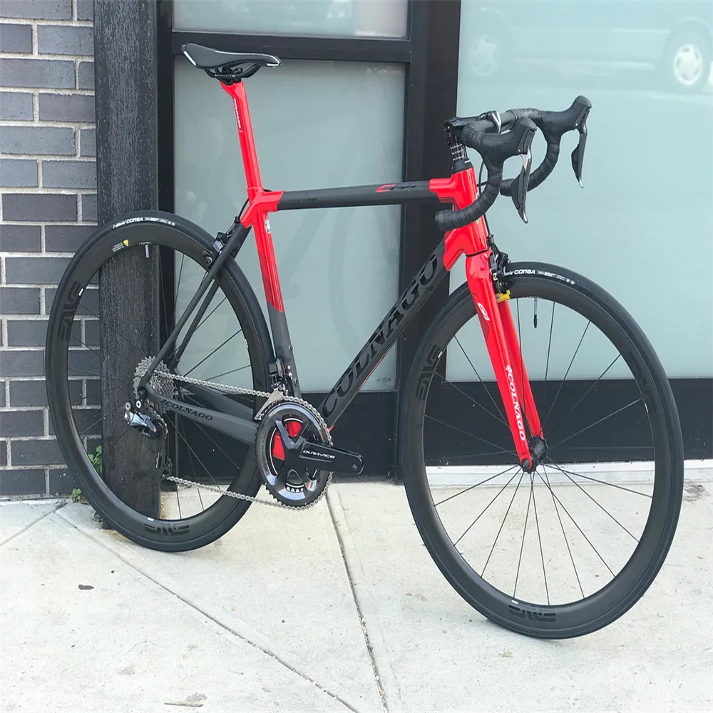 Красный УГЛЕРОДНЫЙ дорожный велосипед Colnago C64 с групповым комплектом для продажи