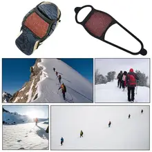 1 пара черных силиконовых нескользящих ботинок обувь с нескользящей подошвой Нескользящая зимняя обувь с двусторонним покрытием абразивная обувь O0U5