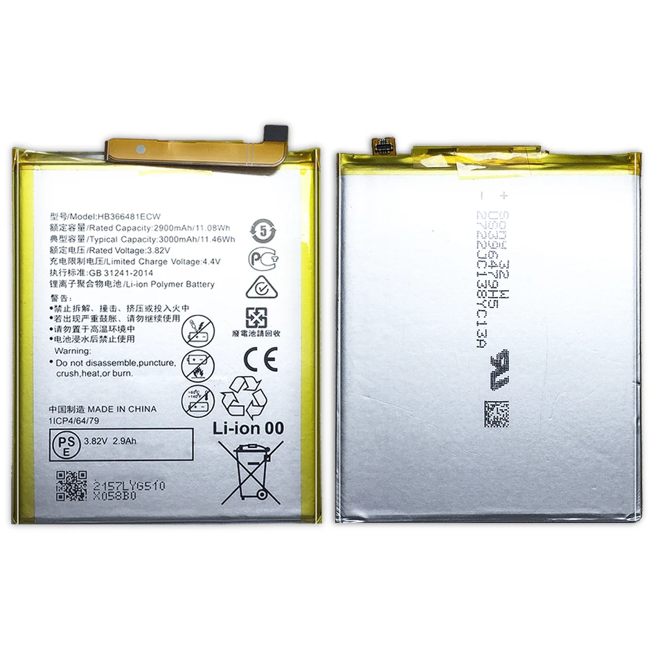 Аккумулятор HB366481ECW для huawei Ascend P9/P9 Lite/P8 Lite /P20 Lite/P10 Lite/honor 8/honor 8 Lite/honor 5C/G9/Y6 II