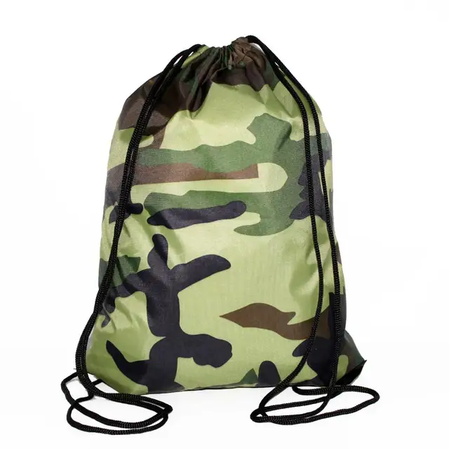 SchoolBag Camo Drawstring Backpack 