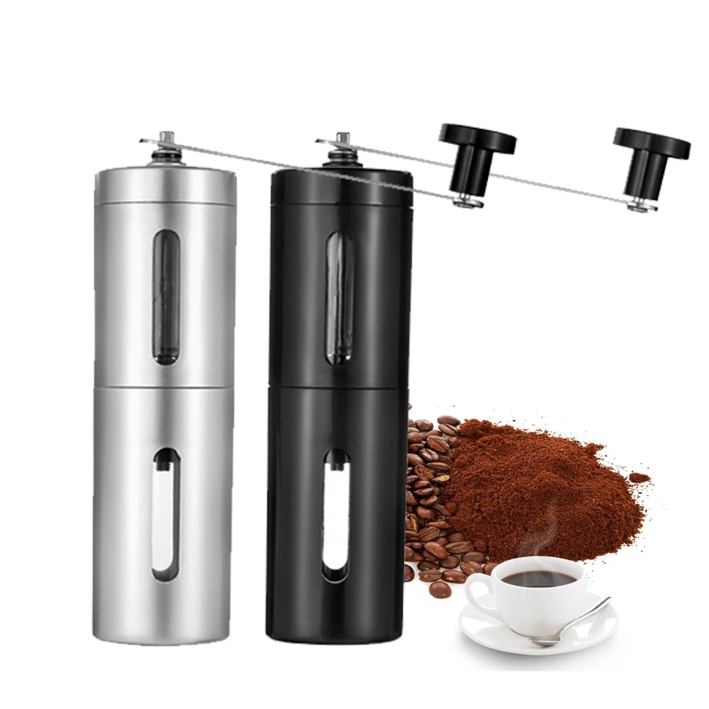 

Coffee Grinder Stainless Steel Adjustable Coffee Bean Mill With Rubber Loop Ring Easy Clean Kitchen Tools