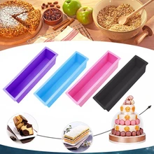 Прямоугольная форма для выпечки хлеба, силиконовая форма для выпечки льда, форма для выпечки DIY, украшения торта, форма для выпечки, форма для выпечки торта