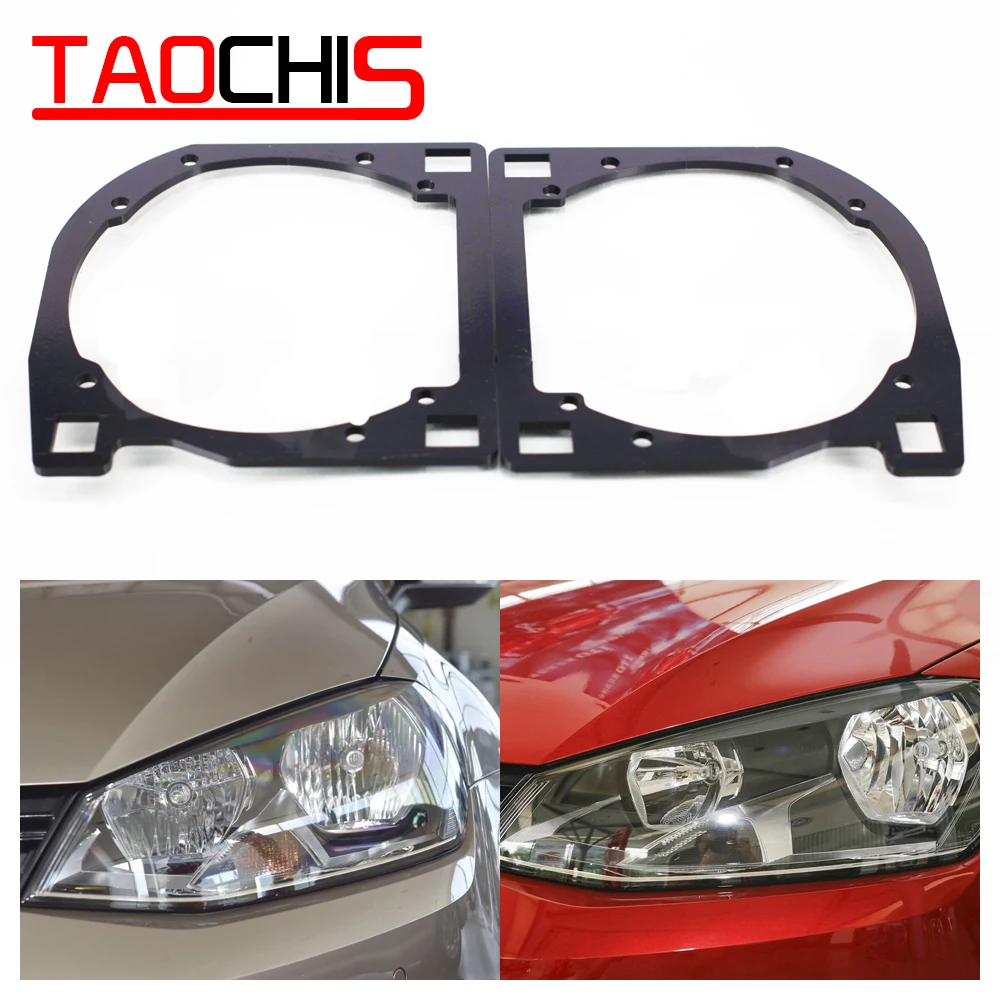 

Taochis Car-Styling frame adapter module DIY Bracket Holder for VW Volkswagen Golf 7 G7 Type Hella 3 5 Projector lens