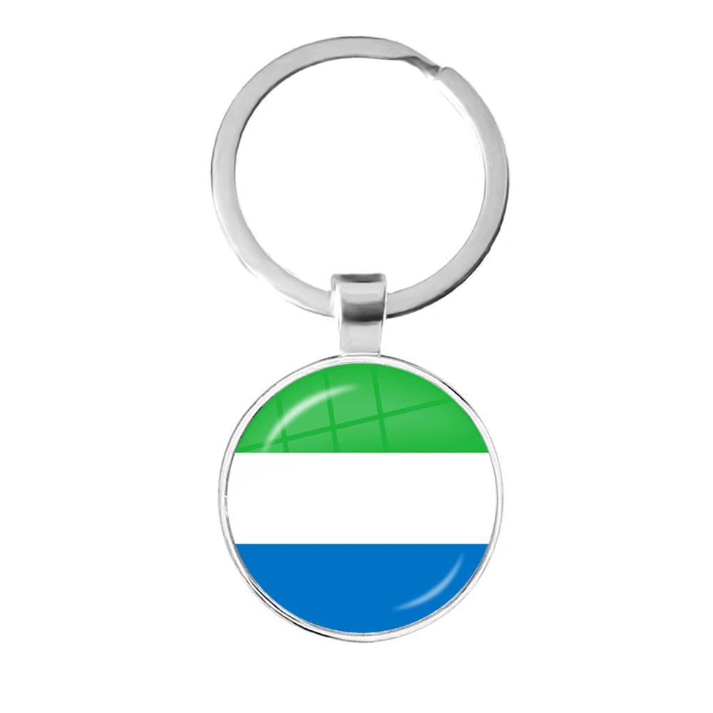 4 Trinidad, Sierra leone, Jamaica, guana, Ghana, UK, libia, ESTINA, Индия 25 мм стеклянный кабошон Национальный брелок для ключей «флаг» брелок подарок - Цвет: 4