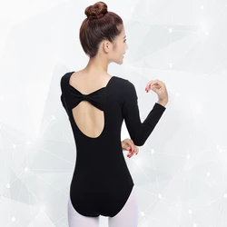 Women Bowknot Dance Leotards Ballet Leotards For Girls Long Sleev Gymnastics Practice Bodysuit  Exercise Stage Performance Clot