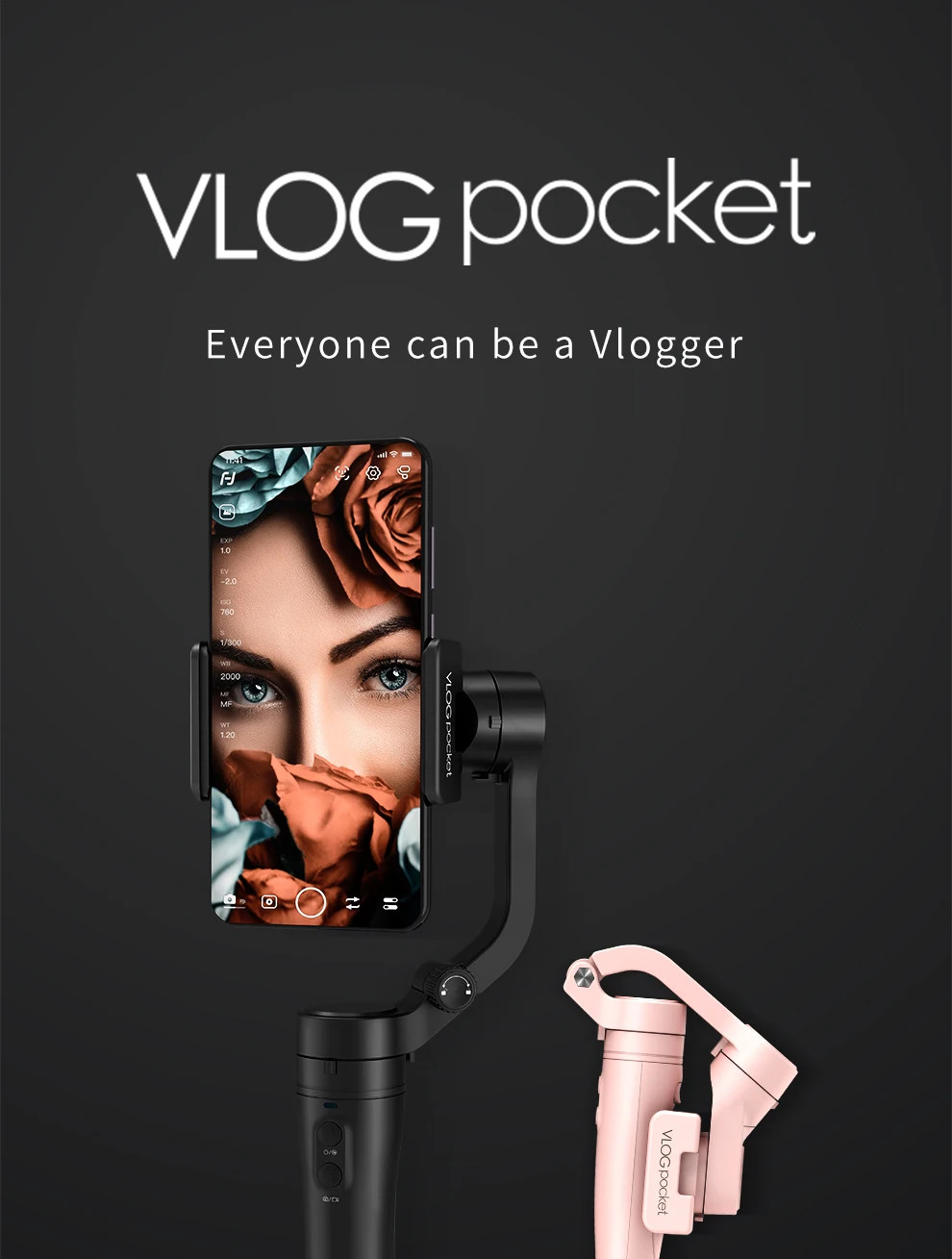 FeiyuTech Vimble 2 vlogpocket 3-осевое переносное Регулируемый шарнирный стабилизатор для камеры GoPro для смартфонов iPhone Pk DJI OSMO MOBILE 2 гладкая Q2