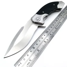 JSSQ тактический складной нож 9Cr18Mov лезвие Сталь G10 Ручка шарикоподшипник выживания карманные ножи Открытый Кемпинг боевые EDC инструменты