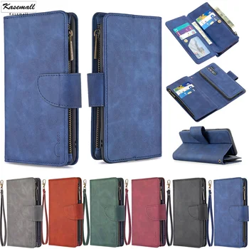 

Zipper Flip Case For Xiaomi Redmi Note 7 8 Pro 9 Pro 8T 7A K20 Mi Note 10 CC9 Detachable Leather Magnet Wallet Stand Cover Coque