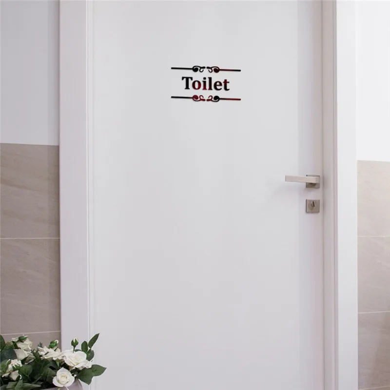 mirror sticker Creative Diy Fashion Personality 3D Wall Stickers Toilet Bathroom Tips Stickers spiegel sticker #3O17 (18)