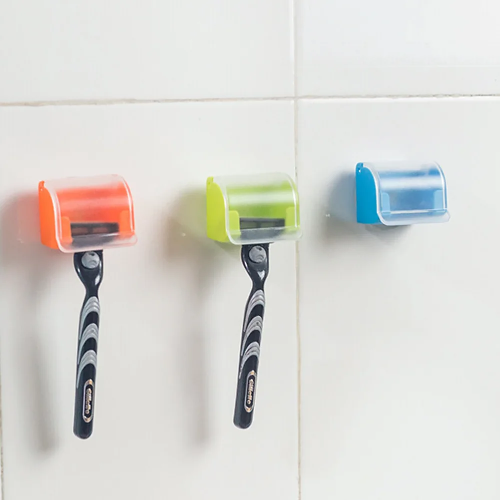Useful Razor Hanger Accessories For Men Home Suction Cup Rack Wall Mount Reusable Shaver Holder Bathroom Storage Waterproof