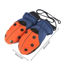 Детские цветные перчатки в горошек; плотные водонепроницаемые варежки для мальчиков и девочек; D08C