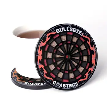 

4Pcs Insulation Cup Mats Anti-slip Mini Kitchen Utensils Dart board Styled Coaster Innovative Pad Drink Bottle Beer Beverage