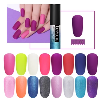 

LILYCUTE Matte Top Coat Color Nail Gel Hybrid Polish Varnish Semi Permanant Soak Off UV LED Nails Gel Nail Art varnish
