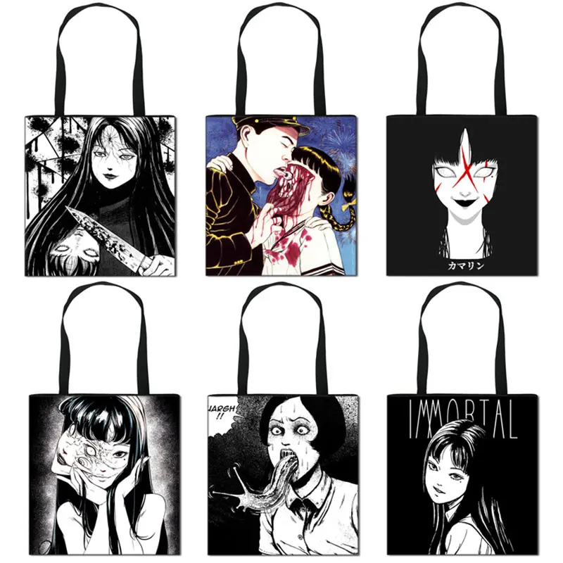 Women Handbag Totes-Bag Horror Manga Large-Capacity Travel Portable Fashion Ladies
