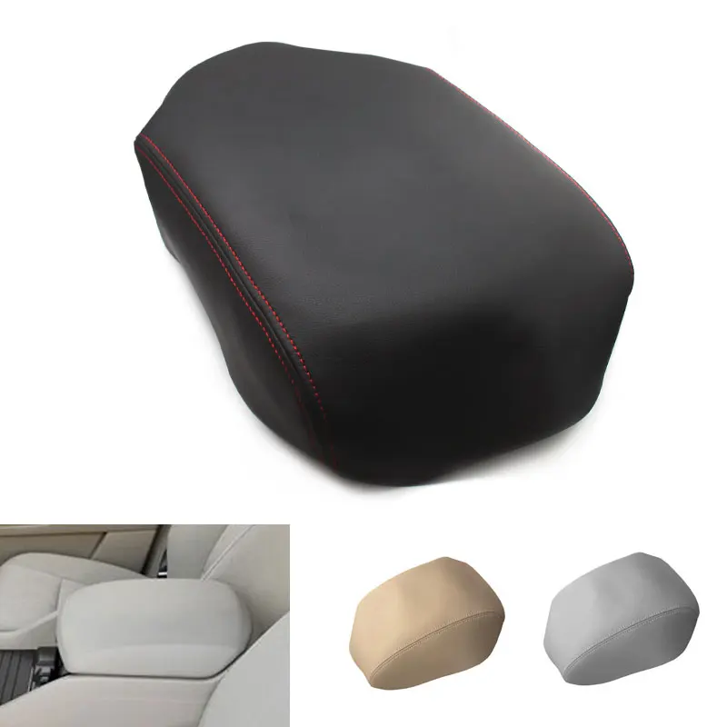 Car Center Armrest Console Glove Box Microfiber Leather Cover Trim For