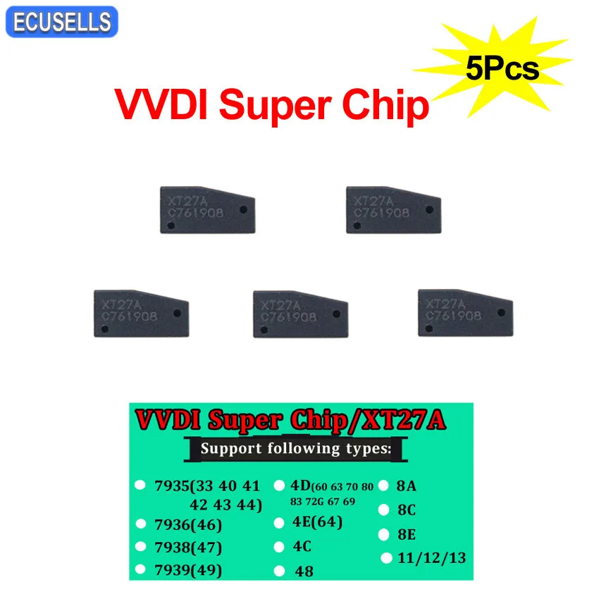 5 шт. Xhorse VVDI супер чип XT27A66 чипа для ID46/40/43/4D/8C/8A/T3/47/41/42/45/ID46 для VVDI2 VVDI/мини ключ инструмент