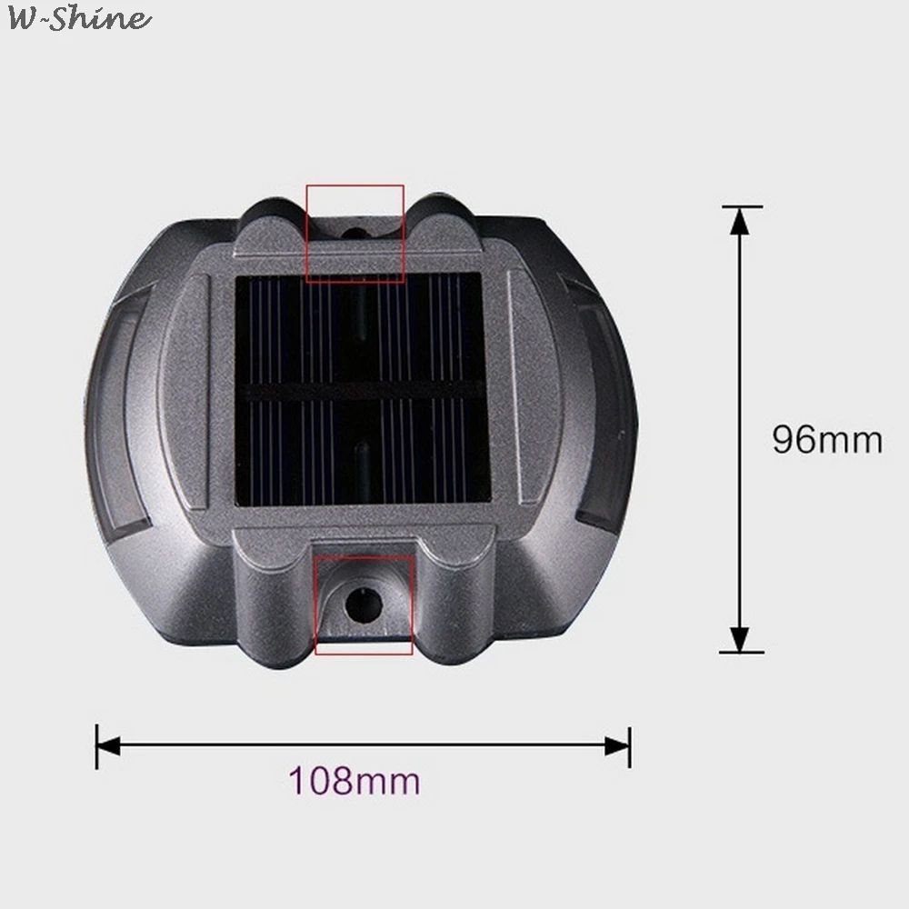 6 LED Solar Road Stud Lighting Aluminum Outdoor Waterproof Road Driveway Dock Path Ground Light Driveway Marker Lamp solar porch light