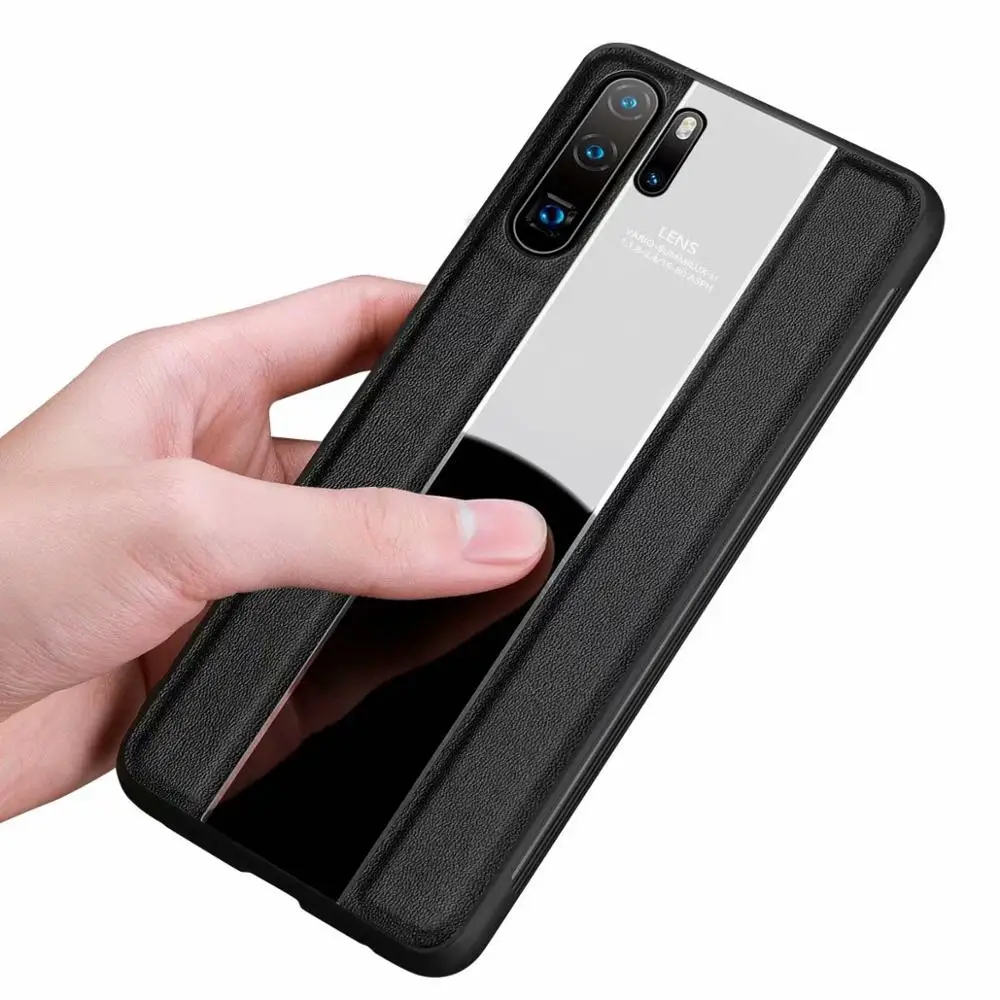 

YXAYN для huawei p30 p30pro p30lite деловой полностью подходящий Гладкий минималистичный чехол из чистой кожи для телефона