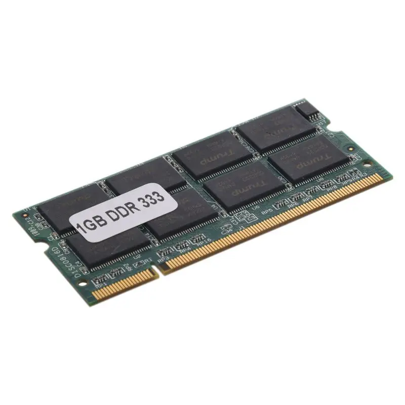 1 ГБ 1G радиатор видеокарты, алюминий память ноутбук 333 МГц PC2700 NON-ECC ПК DIMM 200 Pin-код