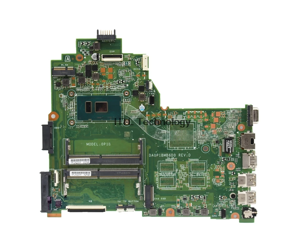 HOLYTIME материнская плата для ноутбука hp 14-BS 240 G6 925422-601 da01bmb6d0 i5-7200U cpu полностью протестирована
