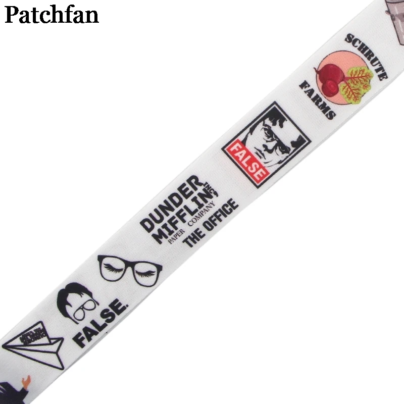 20pcs/lot Patchfan the office tv show Tags Strap Neck Lanyards for keys ID Card Pass Phone USB badge holder DIY Hang Rope A2280