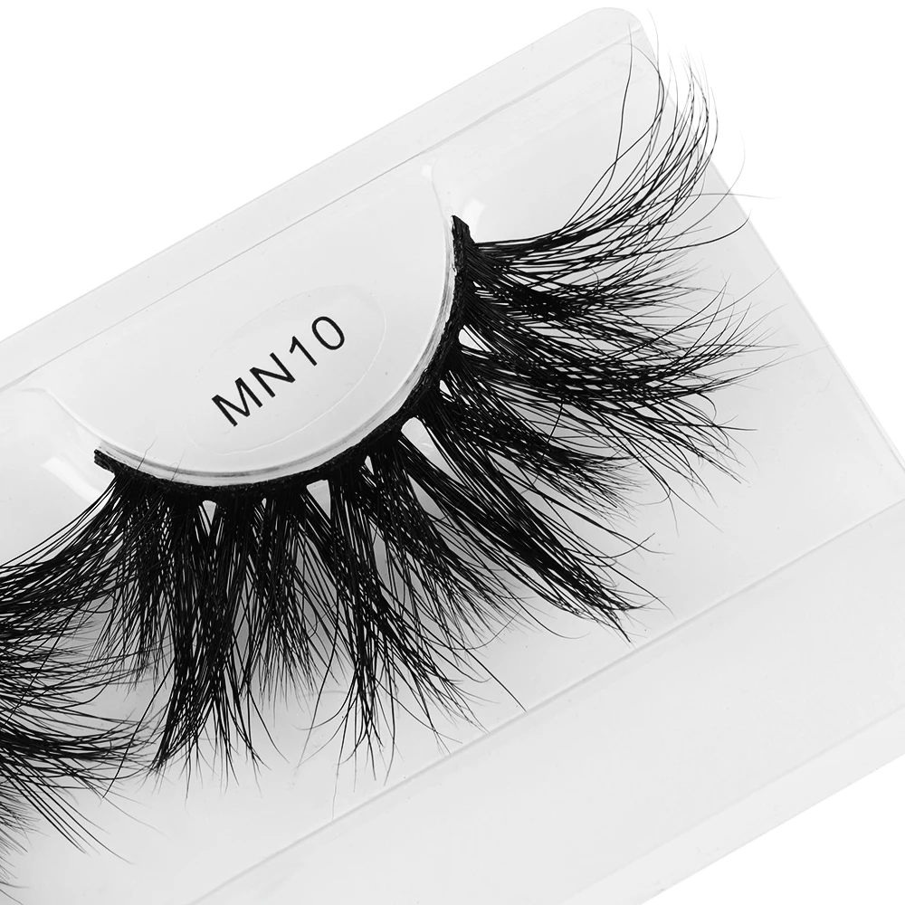 

1 Pair 27mm Mink Eyelash Extra Long Thick Lashes 3D Mink False Eyelashes Wispies Fluffy Eyelashes Cruelty-free Lashes Makeup