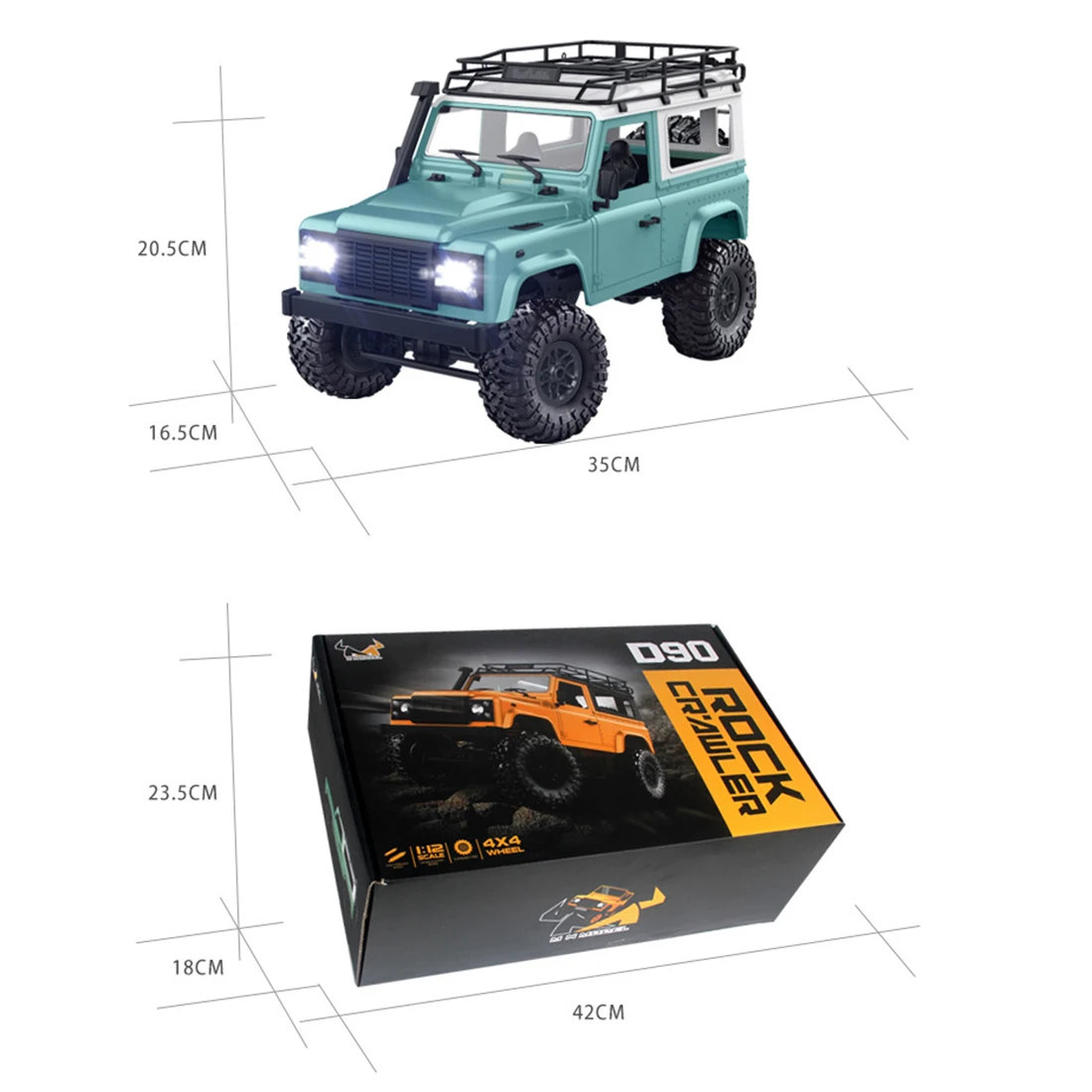 Surwish MN90 1:12 4WD 2,4G RC альпинистский автомобиль D90 RC Внедорожник DIY Сборная модель автомобиля-комплект версия красный желтый