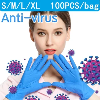 

100pcs Disposable Gloves Nitrile Rubber Work Gloves Latex for Food Household Cleaning Medical Gloves Anti-Static Examination