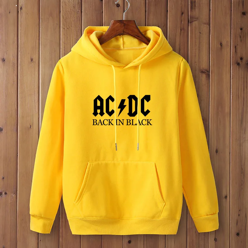 AC/DC Группа рок Харадзюку толстовки женские ACDC письмо печатных графические толстовки хип хоп Рэп музыка с длинным рукавом Топ