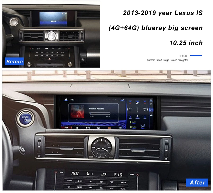 Автомобильный видеоплеер is 350 F Sport is300h 2016 Android 11 GPS-навигация для Lexus is300 is350 2015 радио