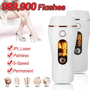 

Professional IPL Laser Epilator 999900 Flashes 5 Levels Permanent Hair Removal Painless Hair Epilator Skin Body Bikini For Women