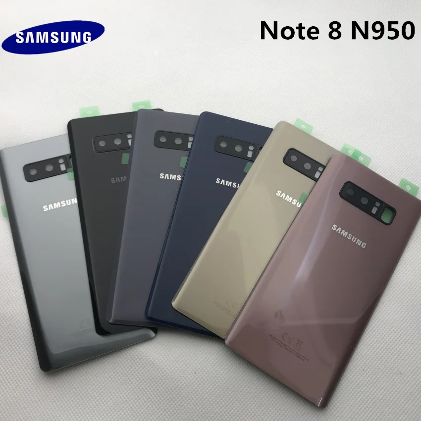 Заднее стекло SAMSUNG для SAMSUNG Galaxy Note 8 N950 N950F задняя крышка батарейного отсека задняя крышка Корпус чехол замена клейкая наклейка