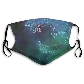 

Mouth Masks Spaceman On Flying Board Reusable Anti Dust Face Mask Filters for Kids Girls Boys