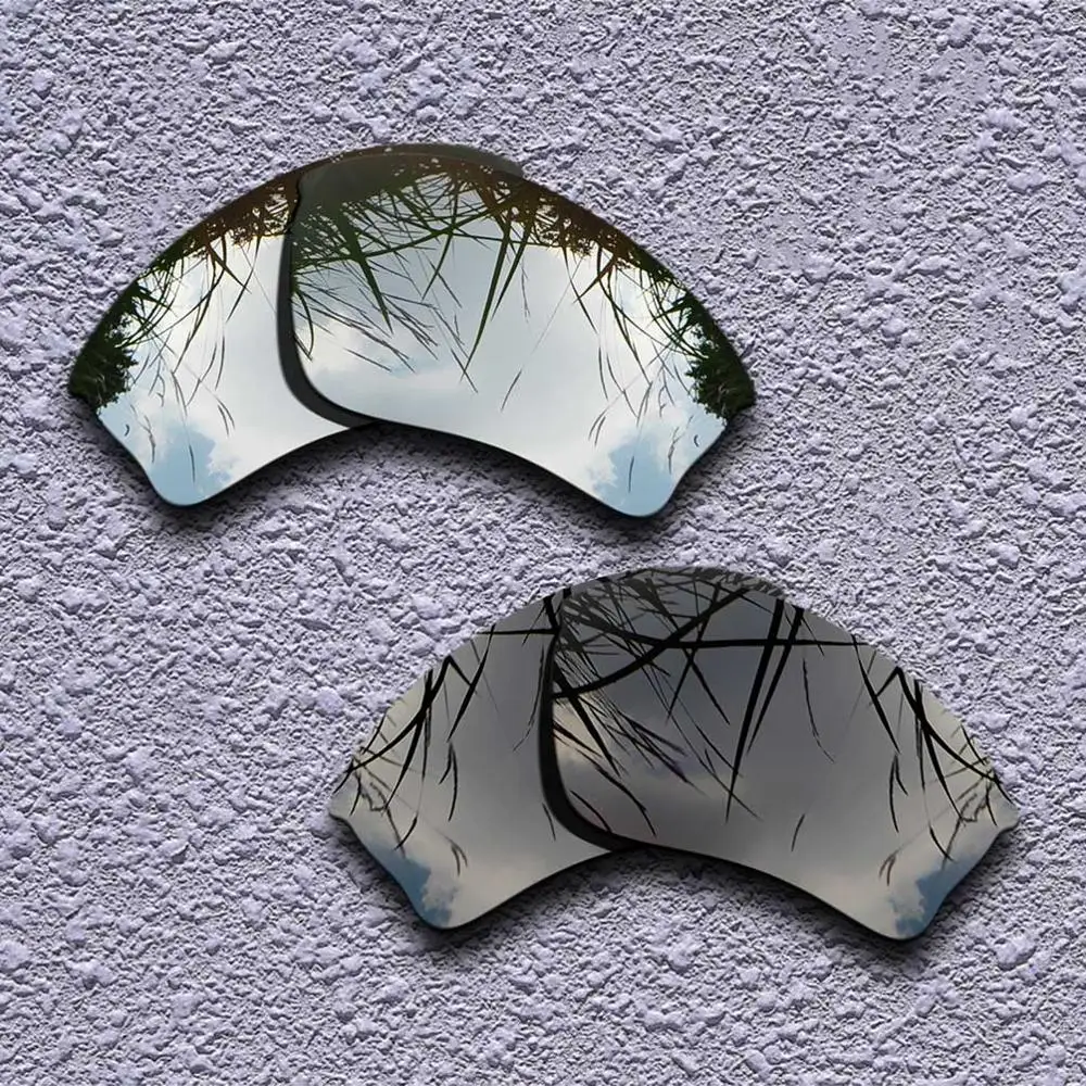 2 Pairs Polarized Replacement Lenses for Oakley Half Jacket XLJ Sunglasses- Multiple Choices - Цвет линз: Silver-Black