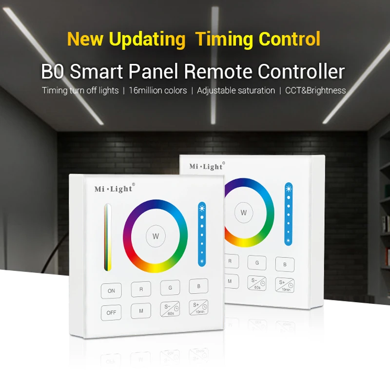 

Miboxer new RGB/RGBW/RGB+CCT LED Strip Controller DC12V~24V 2.4G Wireless WIFI Smart Panel Remote Controller