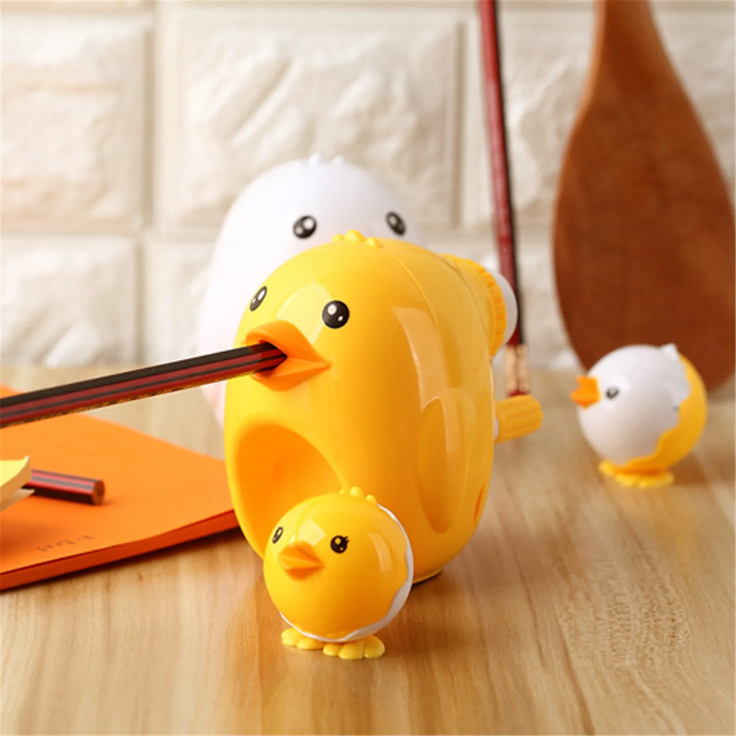 В форме цыпленка ручная Механическая точилка для карандашей милые Kawaii школьные