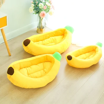 

Banana Dog Bed Cat House Pet Sofa lazy Lounger Cover Blanket Basket Mattress Mat Warm Kennel Cat Small Dog Cute Nest Pet Supply