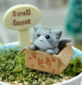 1PC Cute Mini Cat Ornament Garden kitten Ornament Gift for Kids Children Baby Room Decoration Toy Miniature Figurines Home Decor