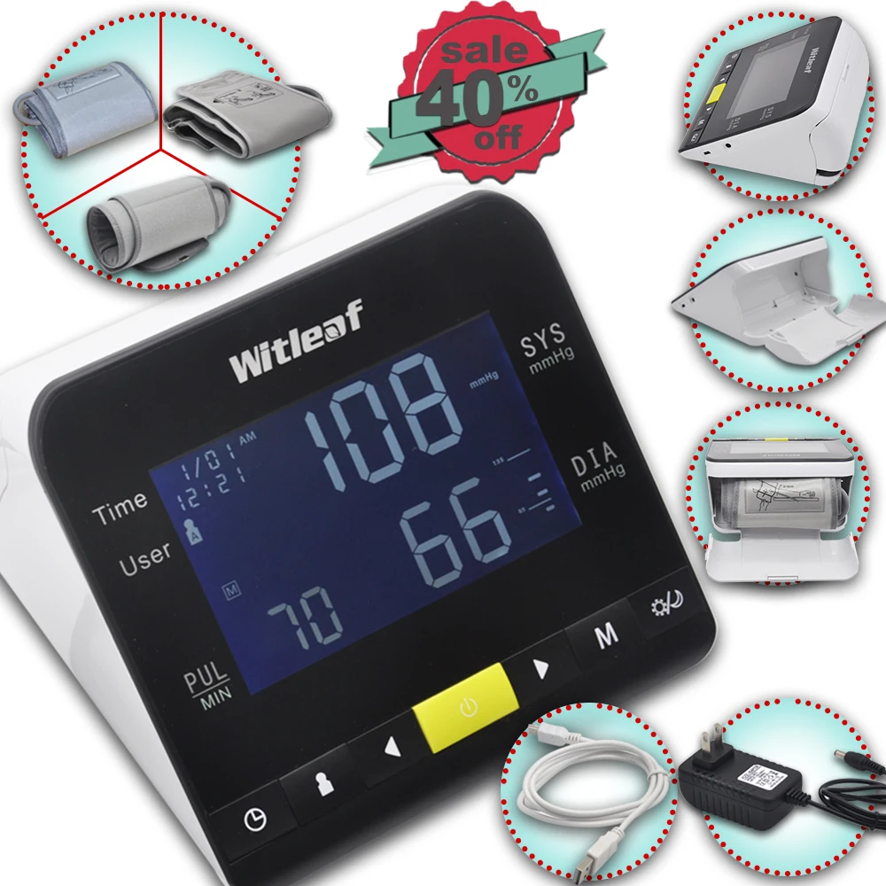 

5.5" Blood Pressure Monitor Big Screen Automatic Digital Arm BP Sphygmomanometer Pressure Tonometer