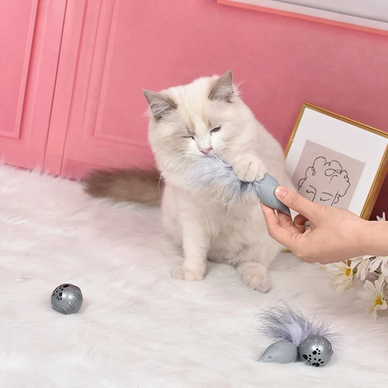 Моделирование игрушка "мышь" кошка игрушки с Перо хвоста и Пластик со звоночком комплект Pet интерактивная игрушка для кошки "Дразнилка" игрушка-головоломка