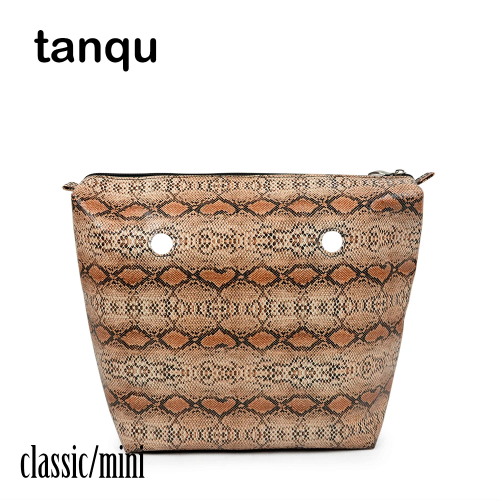 

Внутренняя отделка из искусственной кожи под змеиную кожу tanqu для Obag EVA O BAG, внутренний карман на молнии, Классическая Мини-подкладка, водонепроницаемая вставка