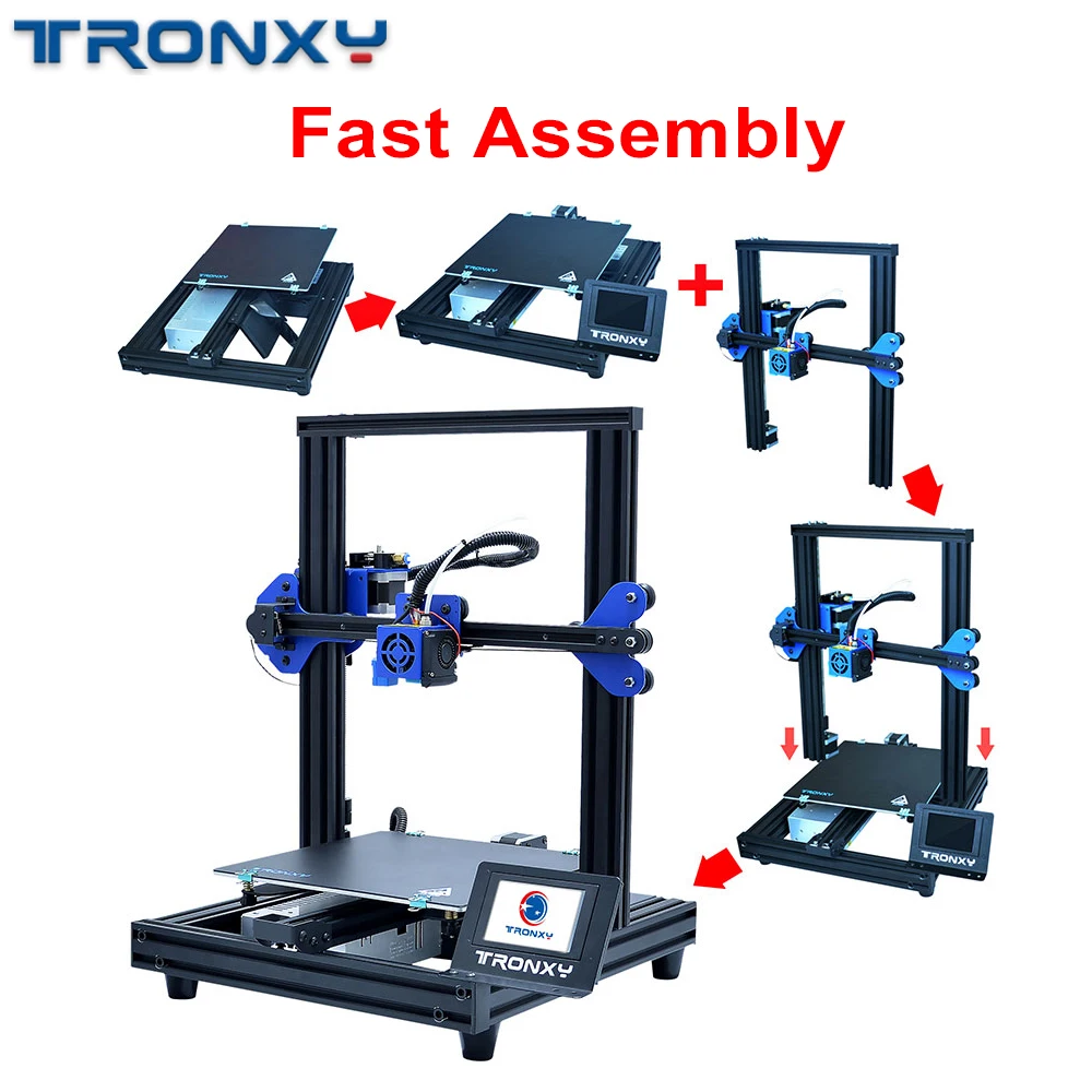  TRONXY 3D Printer Kit XY-2 Pro Upgraded Rapid Heating Auto Level Filament Run out Detector Fast Ass