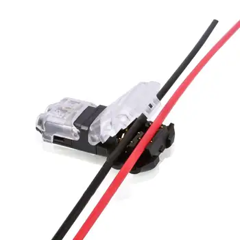 

12Pcs Low Voltage T Tap Wire Connectors T Type 2 Pin Solderless No Wire - Stripping Required for Mid-Span Branching ST289